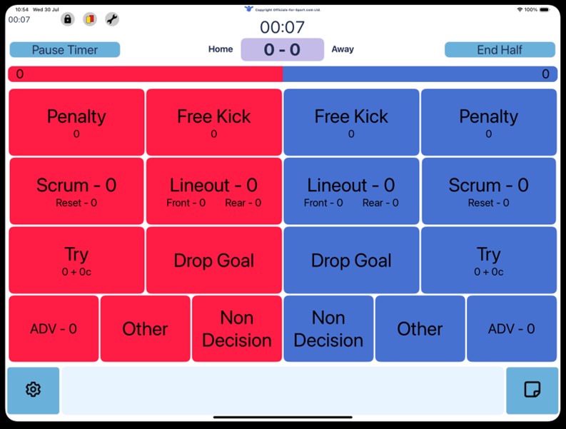 Pitch Side App Home