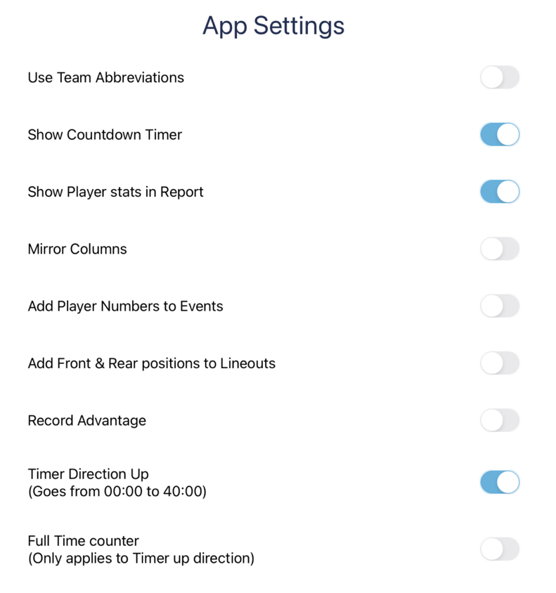 Pitch Side App Setting Up Game