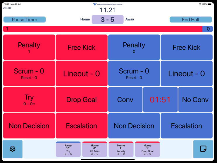 Pitch Side App Main Select Try