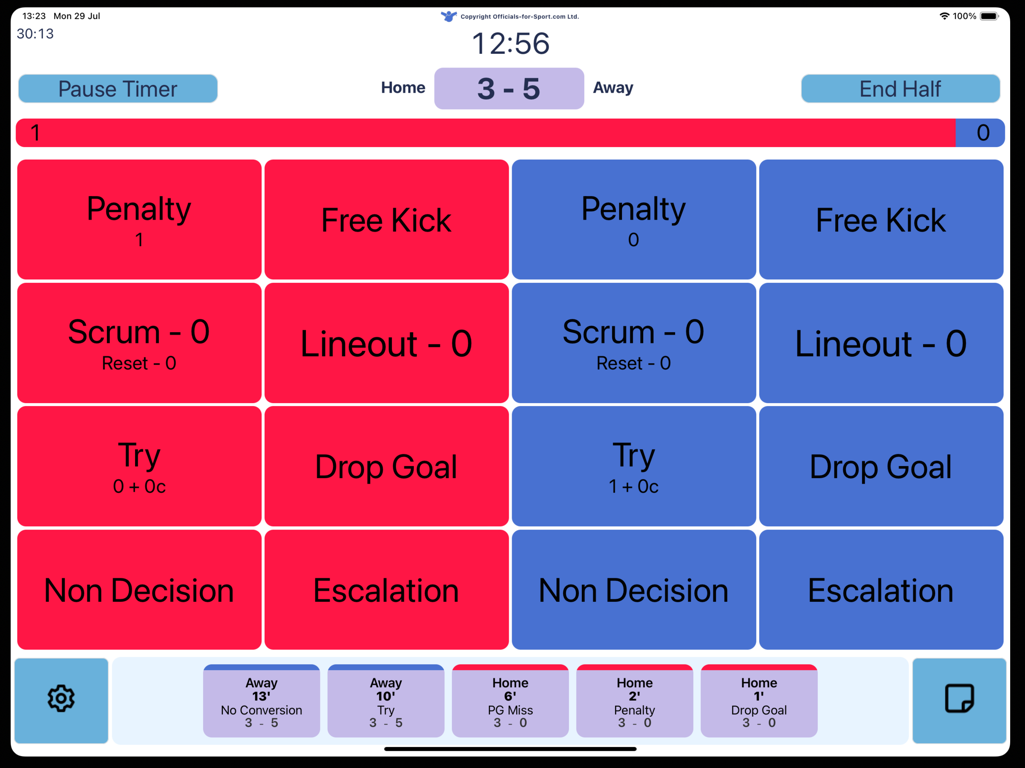 Pitch Side App Main Select Try