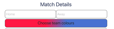 Pitch Side App Choose Colours