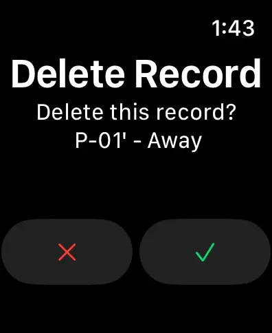 Delete record
